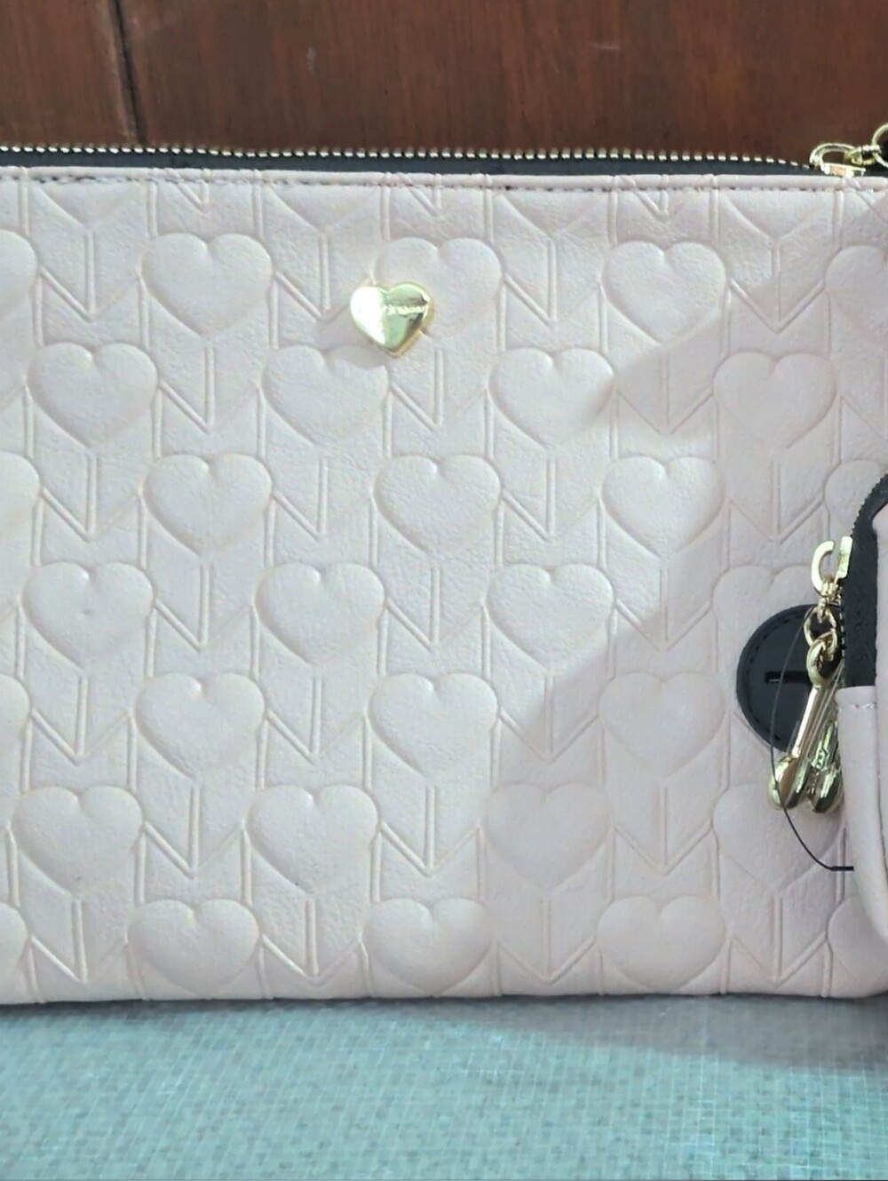 Betsey Johnson Pale Pink Pet Set Crossbody Bag